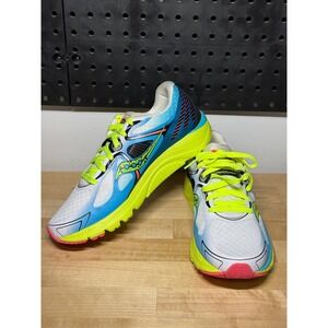 Saucony Kinvara 6 Womens Running Shoes Blue White Citron Neon S10282-2
